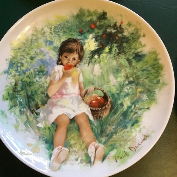 Set Of 4 Paul Durand Limoges Collectible Plates With Childrens Illustrations - Picture 3 of 8